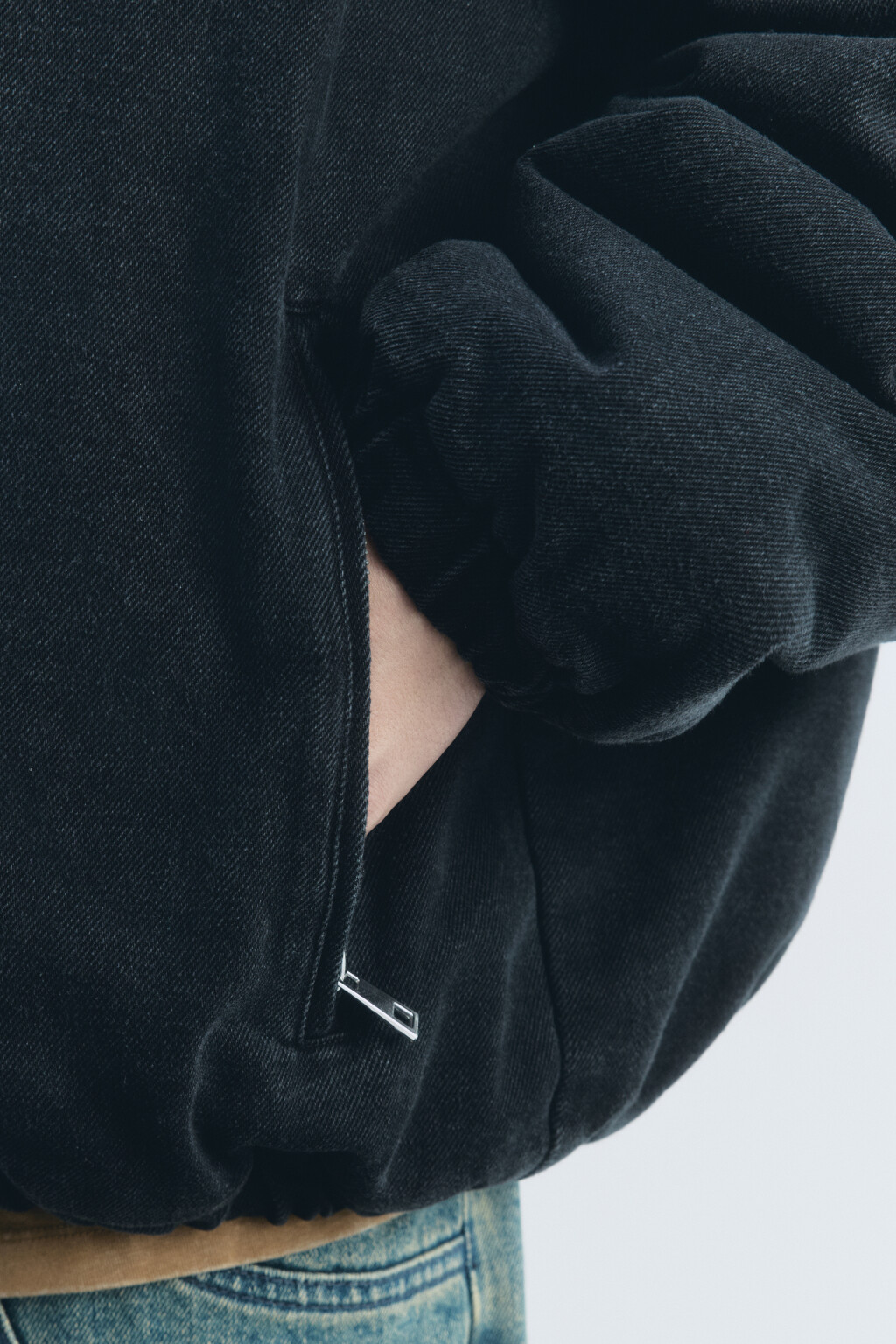 Куртка-бомбер утепленная с вареным эффектом - цвет голубой - 10