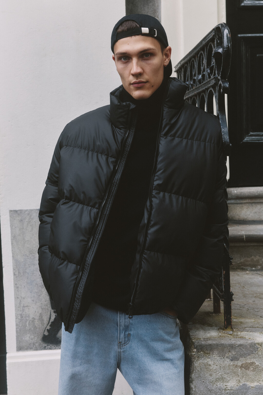 Куртка стеганая утепленная с воротником-стойкой - цвет черный - 10