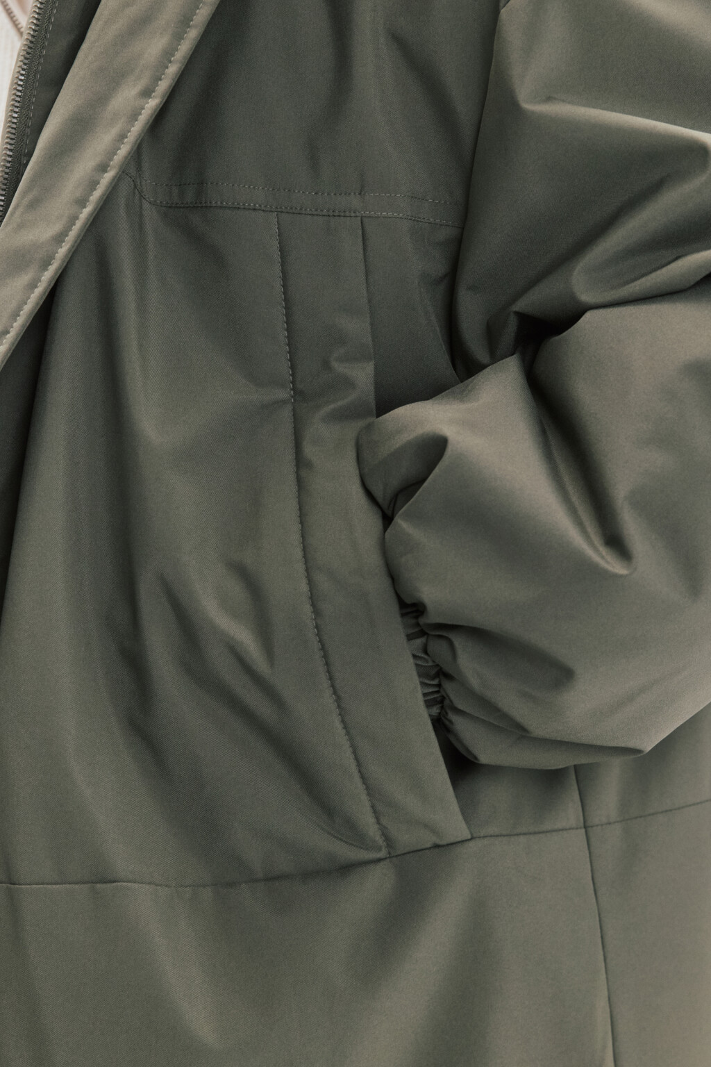 Куртка-парка длинная утепленная с капюшоном - цвет зеленый - 6