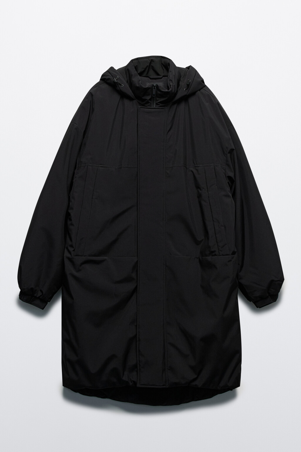 Куртка-парка длинная утепленная с капюшоном - цвет черный - 10