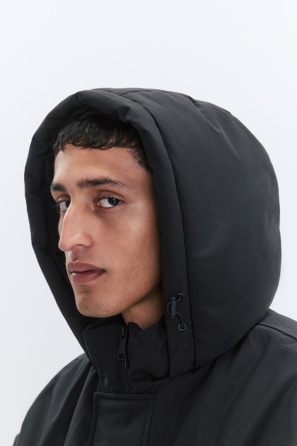 Куртка-парка длинная утепленная с капюшоном - цвет черный - 8