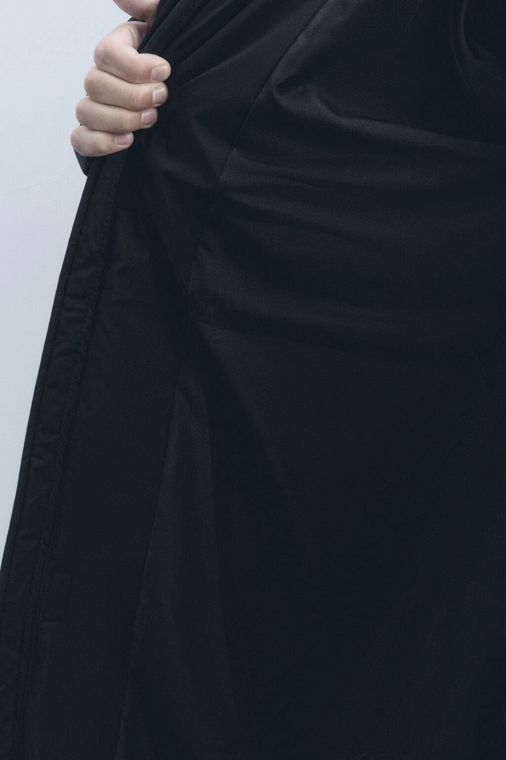 Куртка стеганая удлиненная с надписью - цвет черный - 9