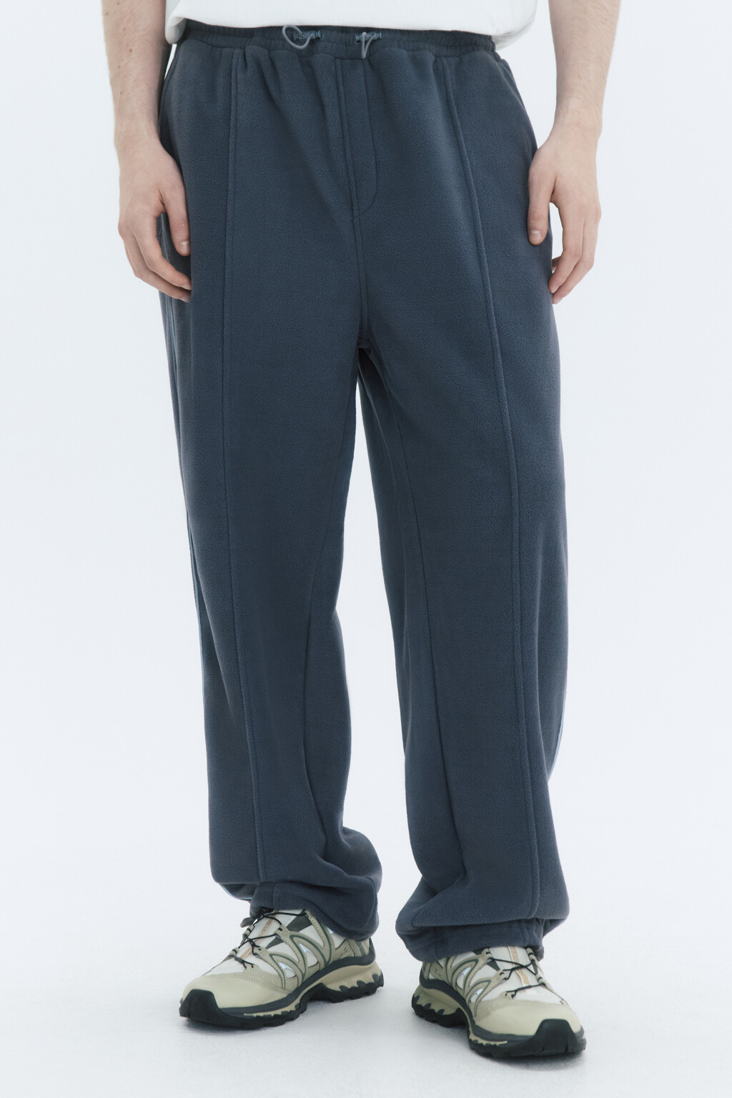 Брюки-джоггеры теплые из флиса - цвет серый - 2