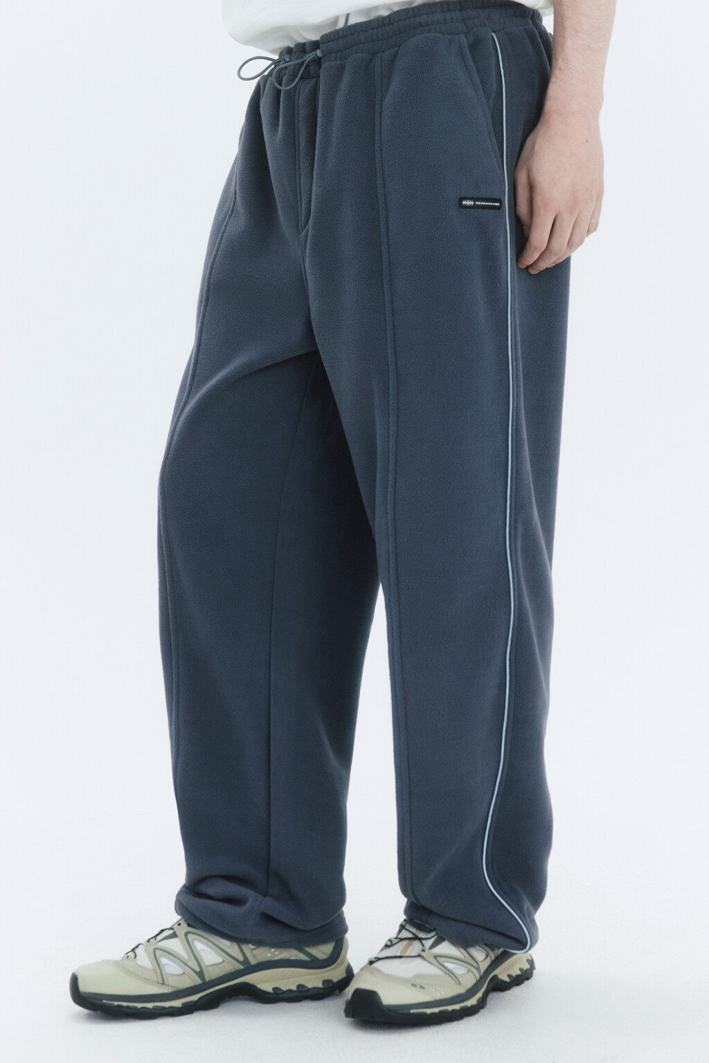 Брюки-джоггеры теплые из флиса - цвет серый - 3