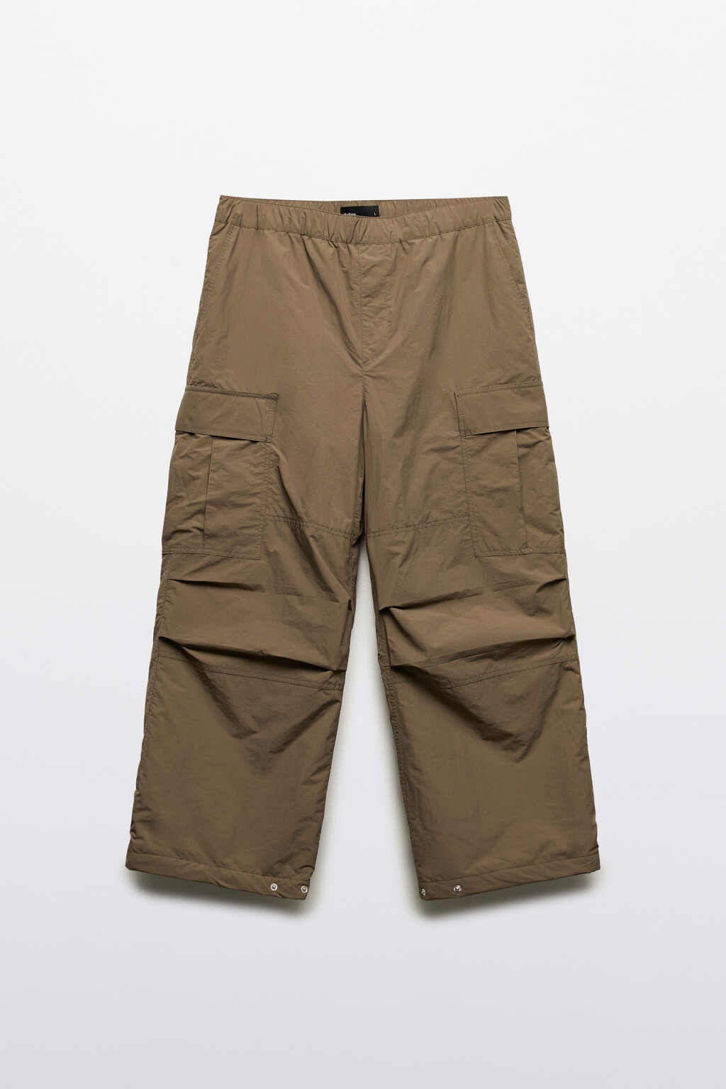 Брюки-парашюты широкие утепленные - цвет коричневый - 9