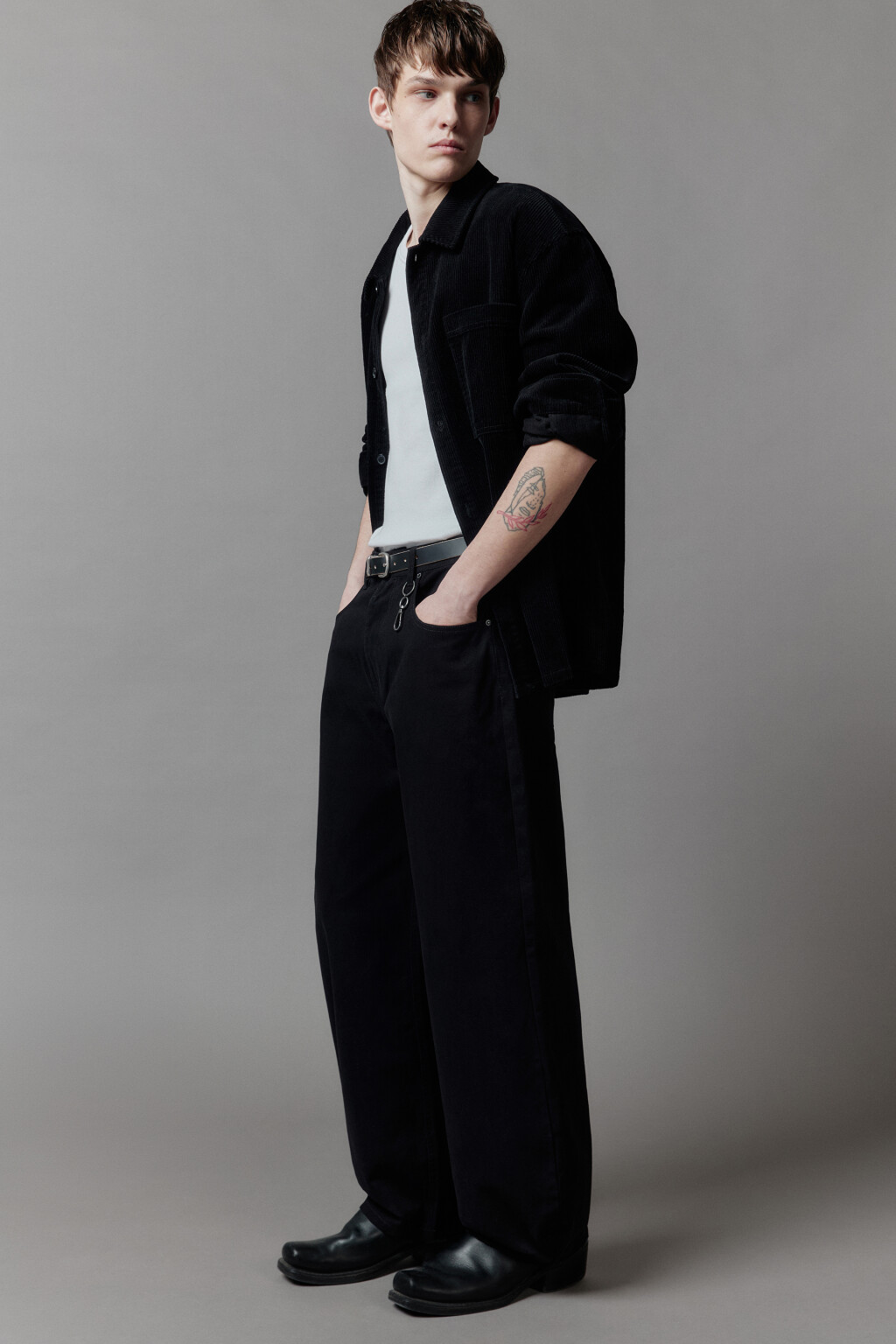 Брюки skater fit широкие хлопковые - цвет черный - 4