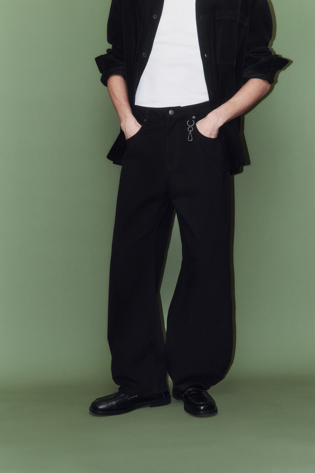 Брюки skater fit широкие хлопковые - цвет черный - 2