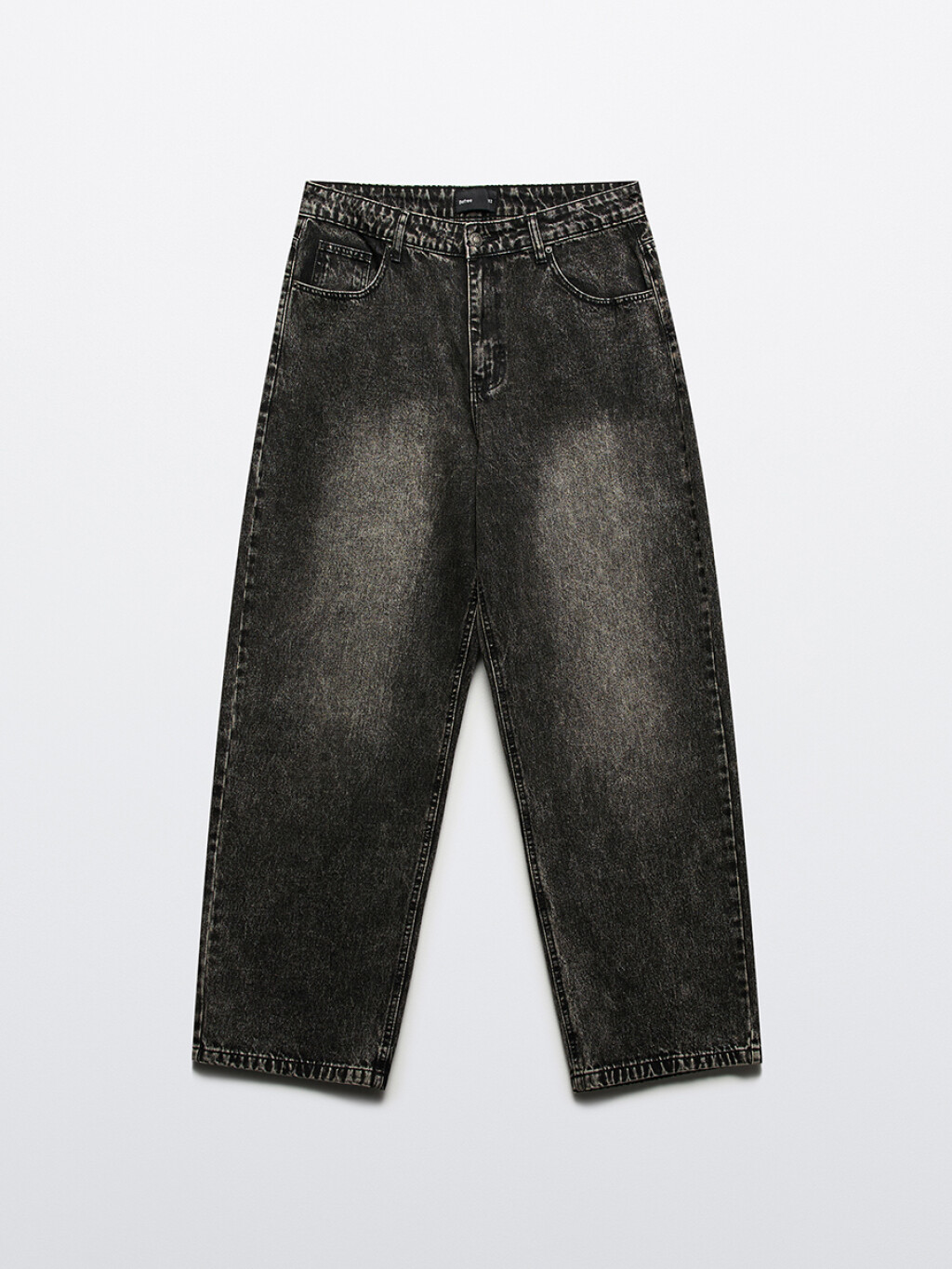 Джинсы широкие со средней посадкой - цвет серый - 8