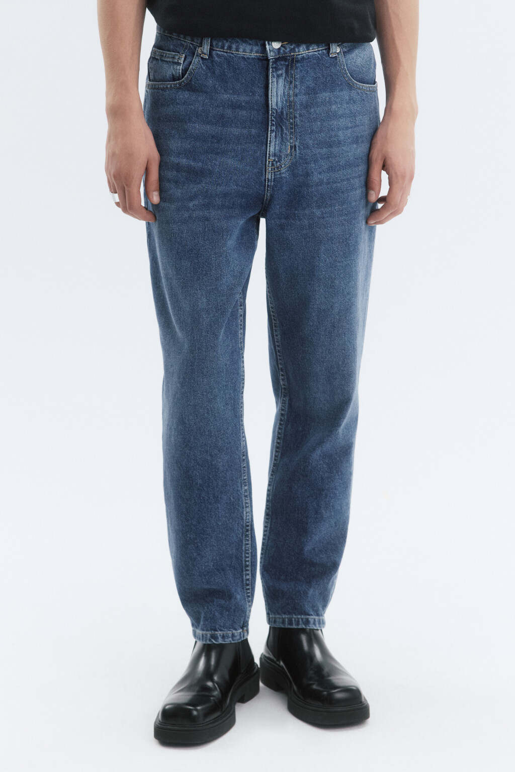 Джинсы loose fit со средней посадкой - цвет голубой - 2