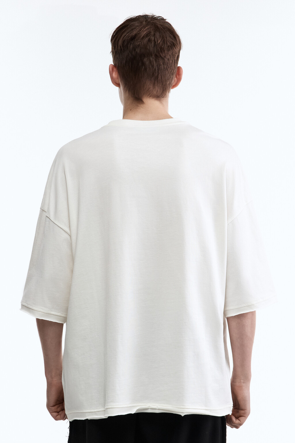 Футболка oversize с принтом в стиле гранж - цвет белый - 4