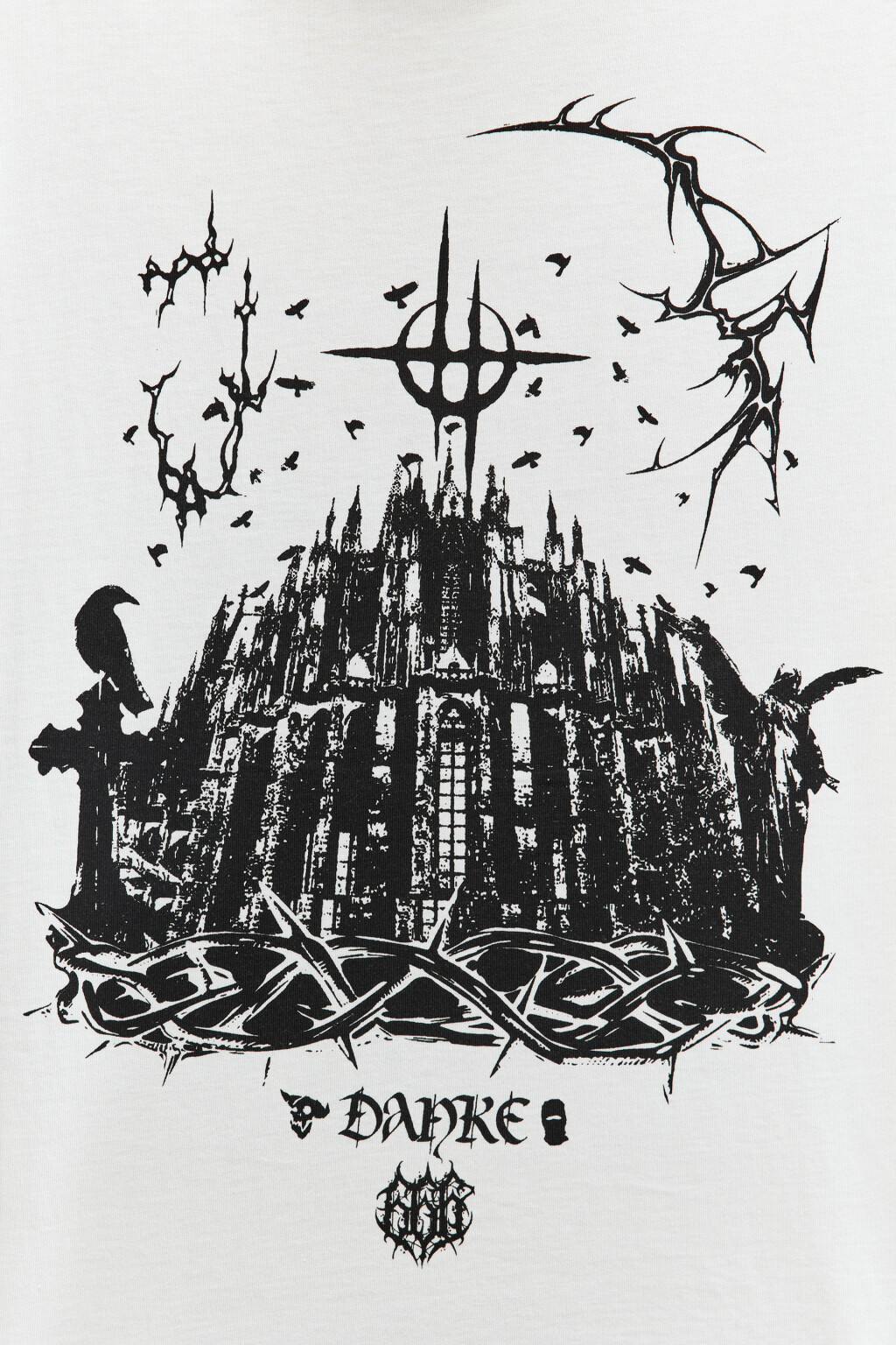 Футболка oversize с принтом в стиле гранж - цвет белый - 7