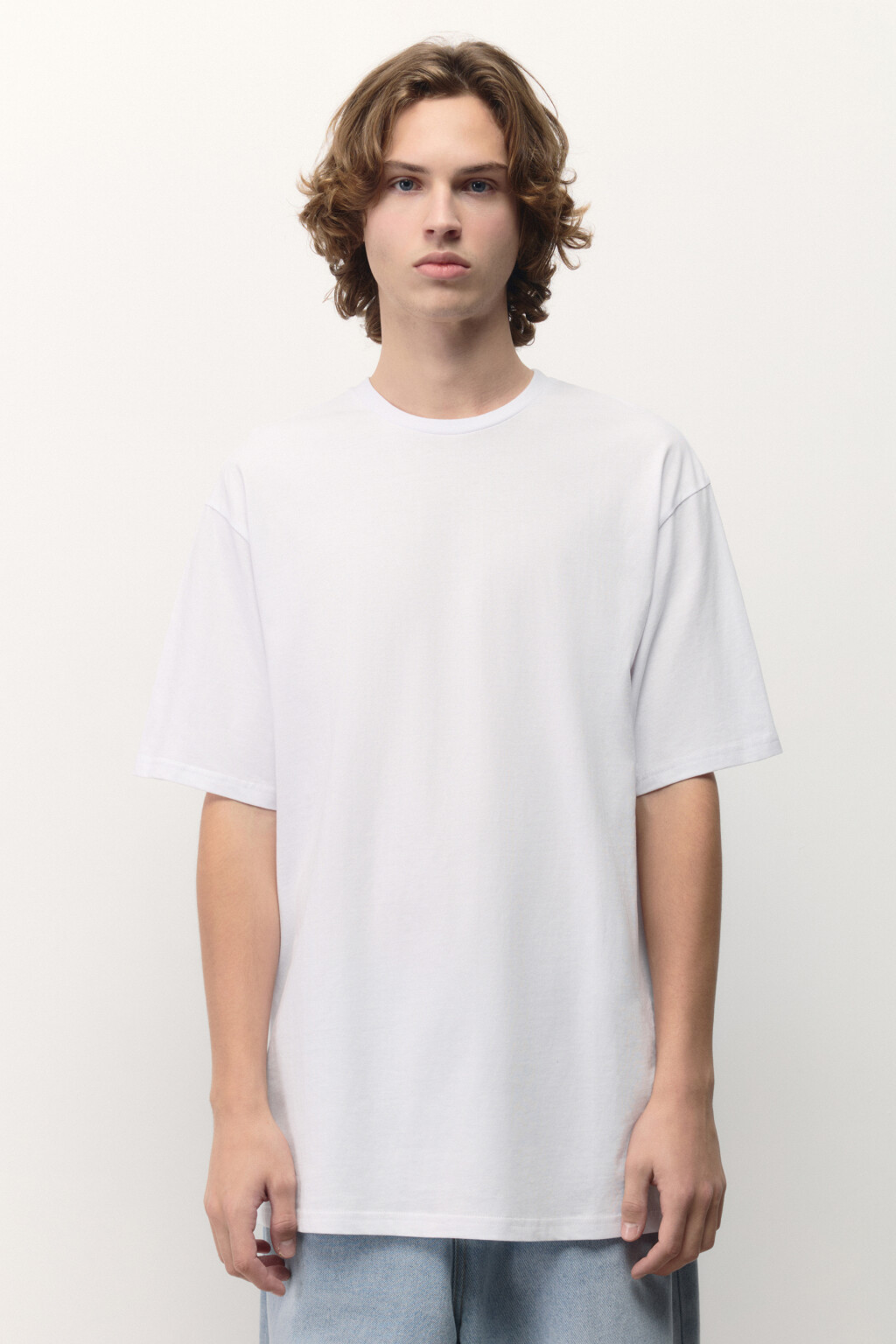 Футболка хлопковая с новогодним принтом - цвет белый - 3