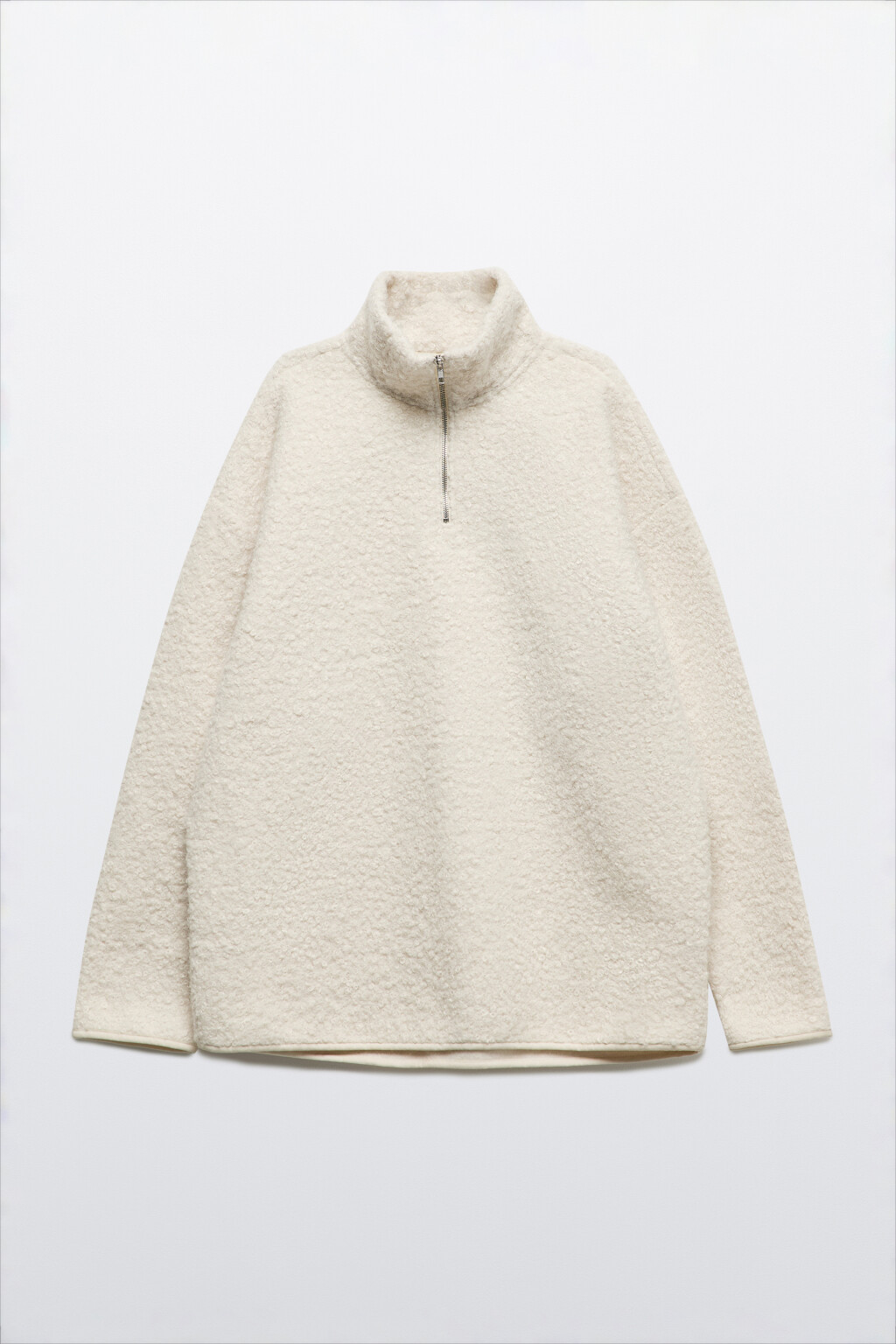 Толстовка half-zip флисовая с воротником-стойкой - цвет бежевый - 10
