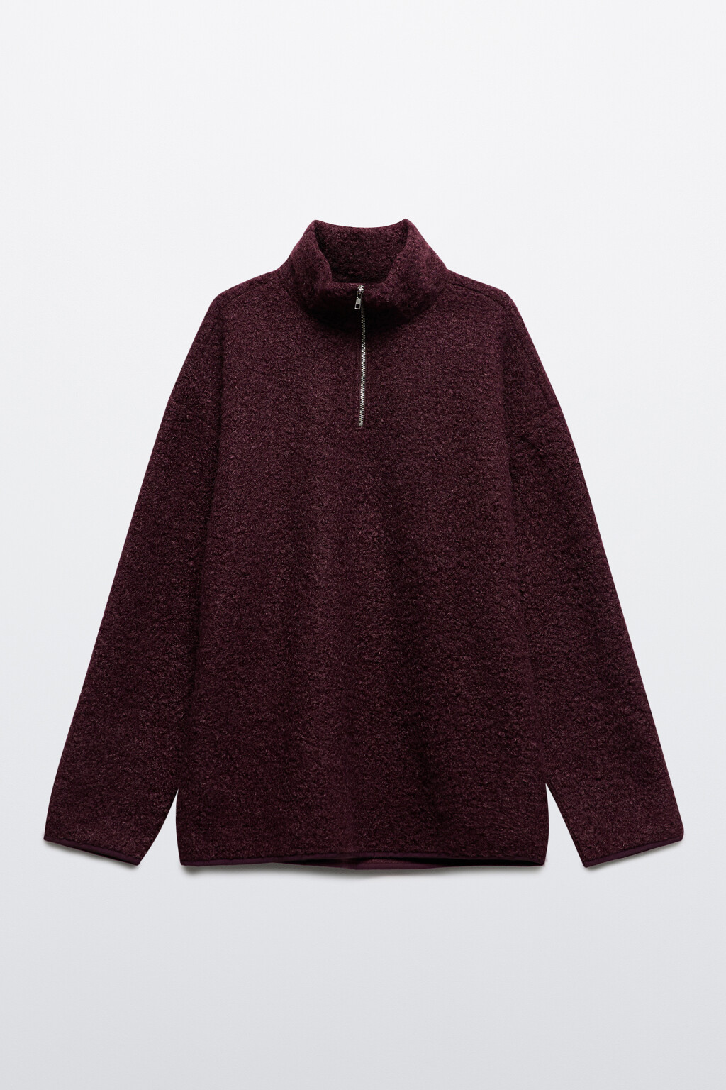 Толстовка half-zip флисовая с воротником-стойкой - цвет фиолетовый - 11