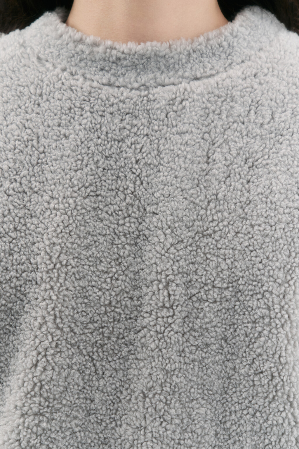 Свитшот oversize из флиса - цвет серый - 7