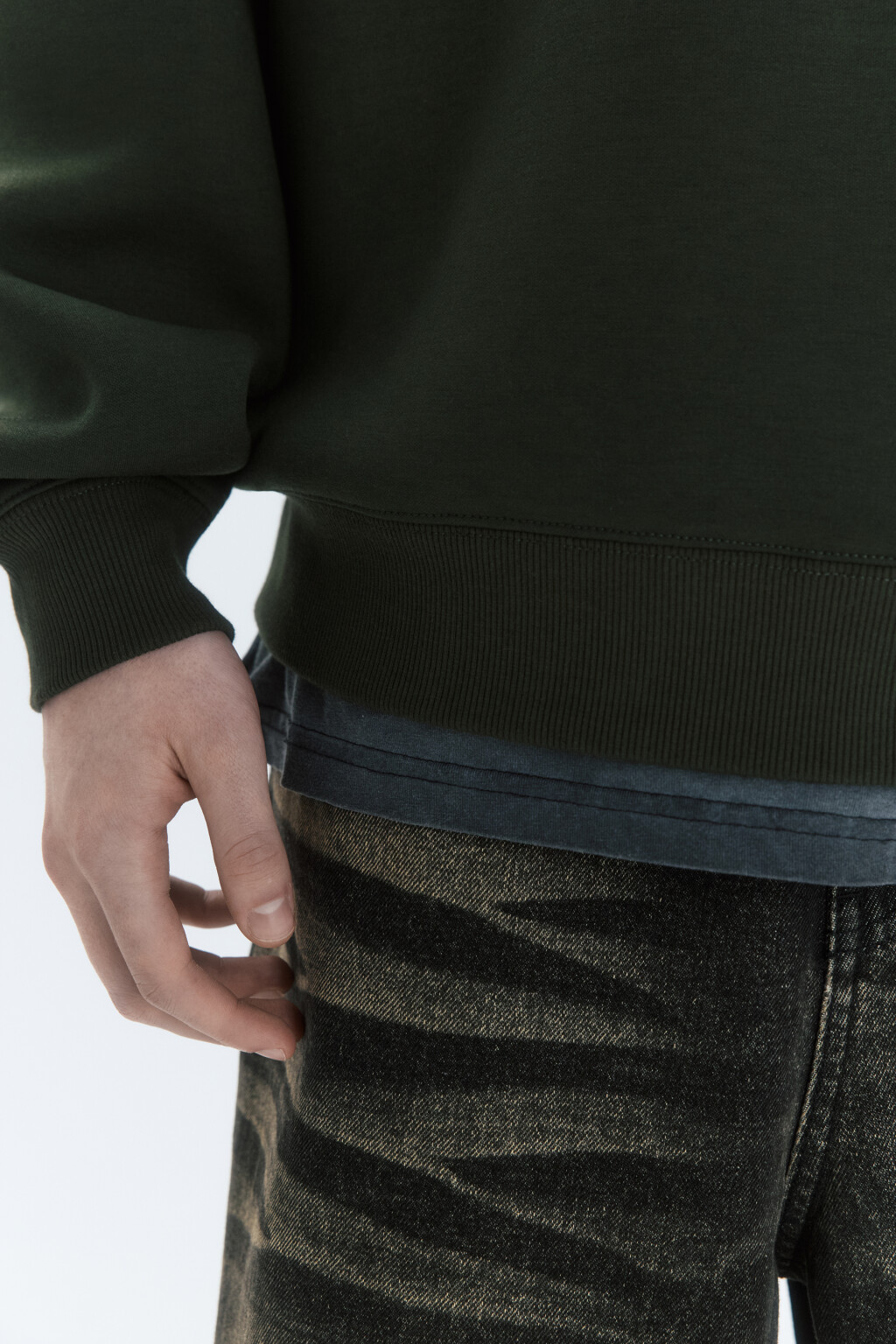 Свитшот базовый из джерси - цвет зеленый - 7