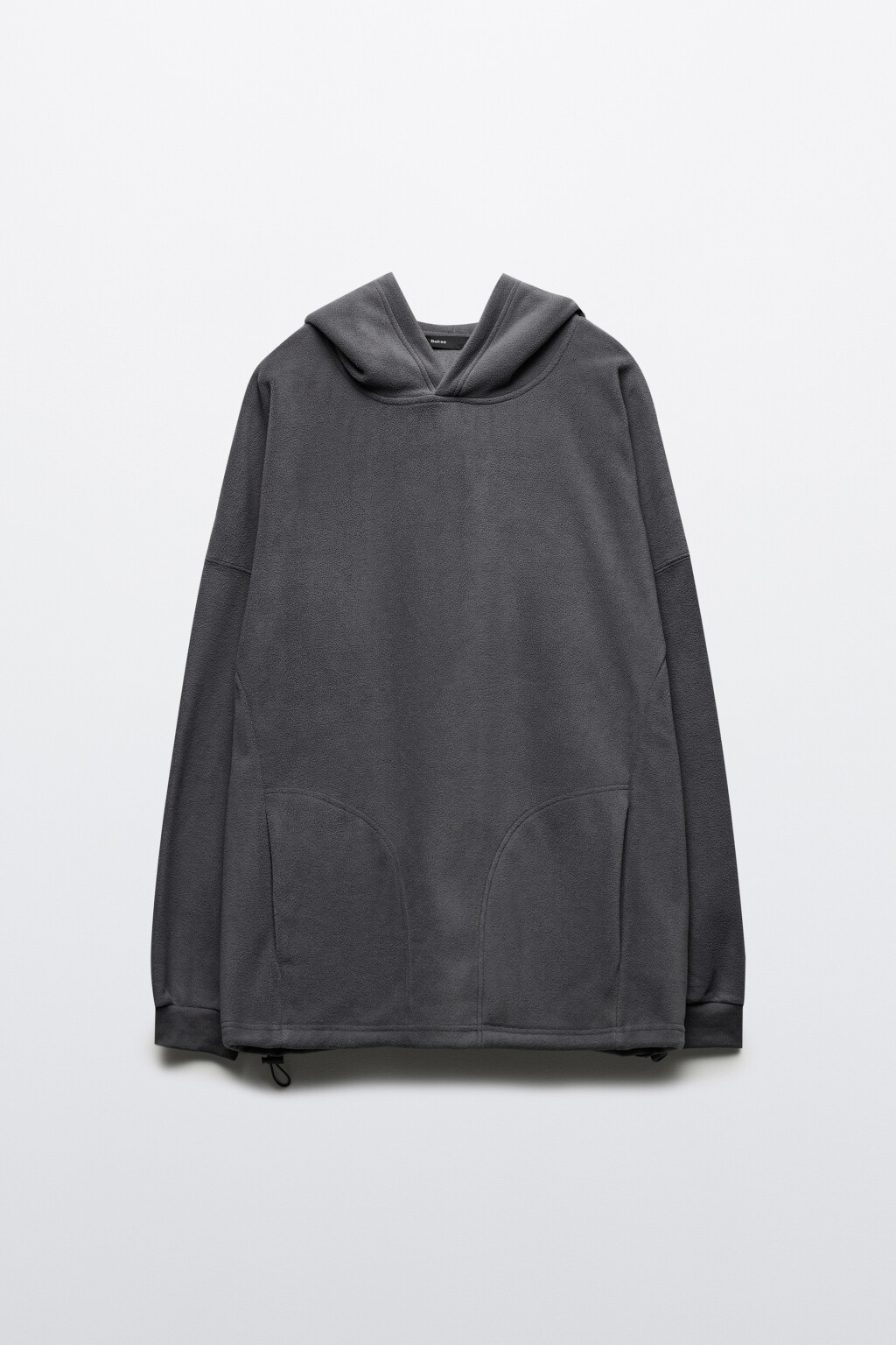 Худи oversize флисовая с капюшоном - цвет серый - 10