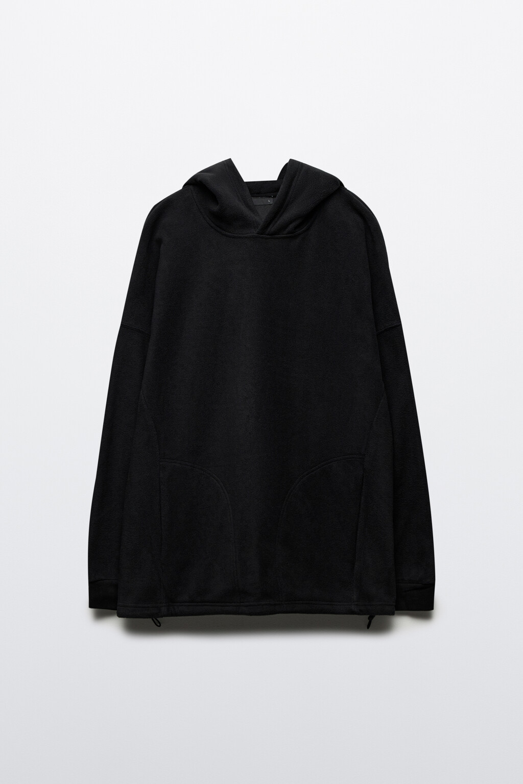 Худи oversize флисовая с капюшоном - цвет черный - 10