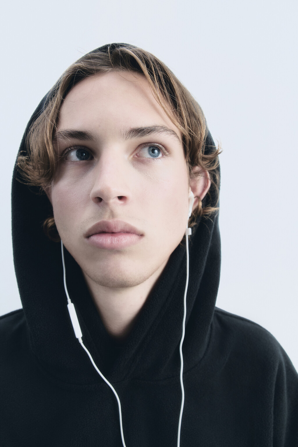 Худи oversize флисовая с капюшоном - цвет черный - 2