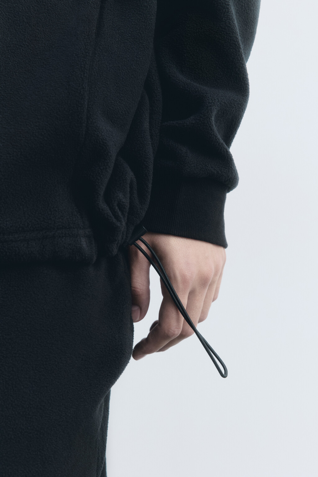 Худи oversize флисовая с капюшоном - цвет черный - 8