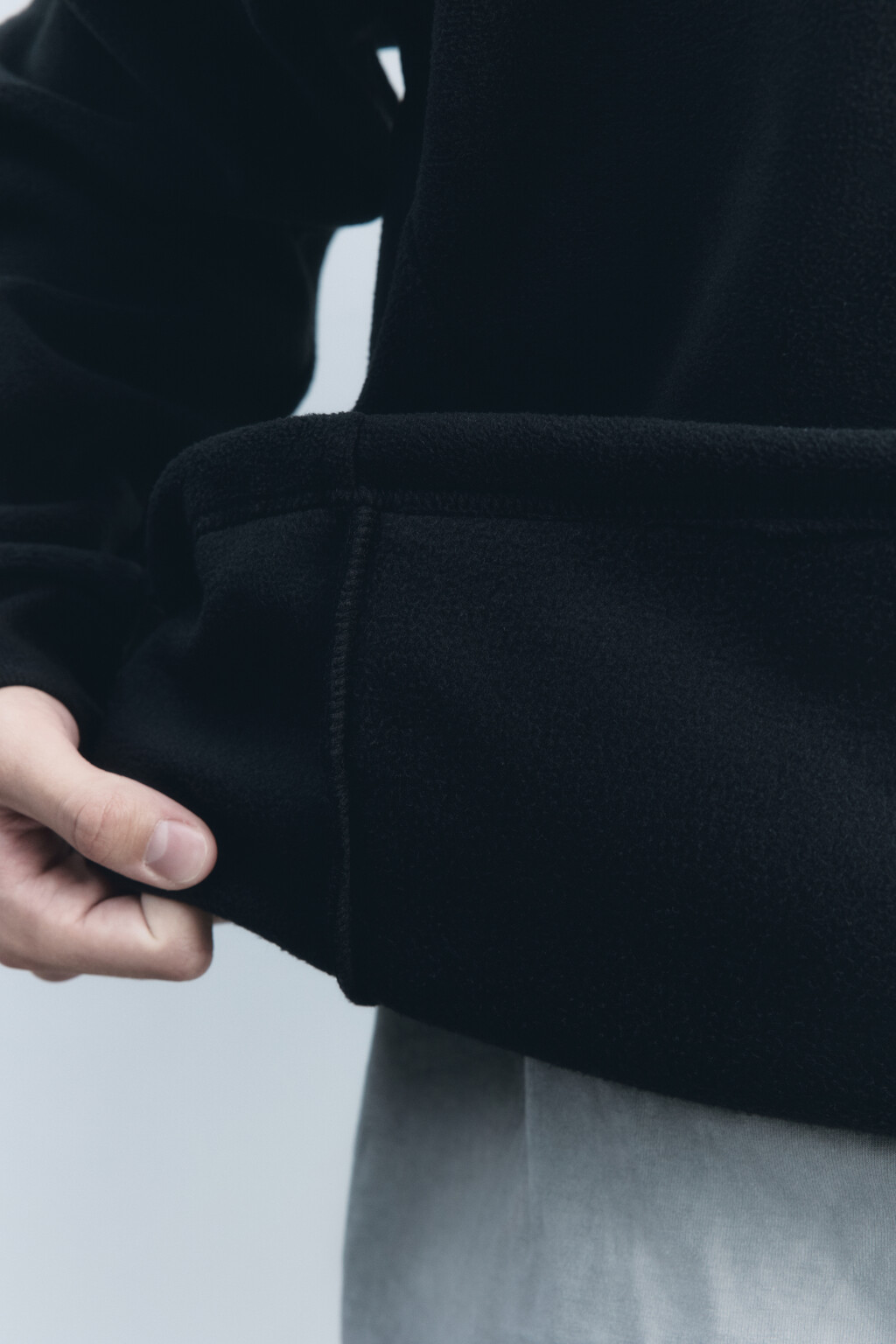 Худи oversize флисовая с капюшоном - цвет черный - 9