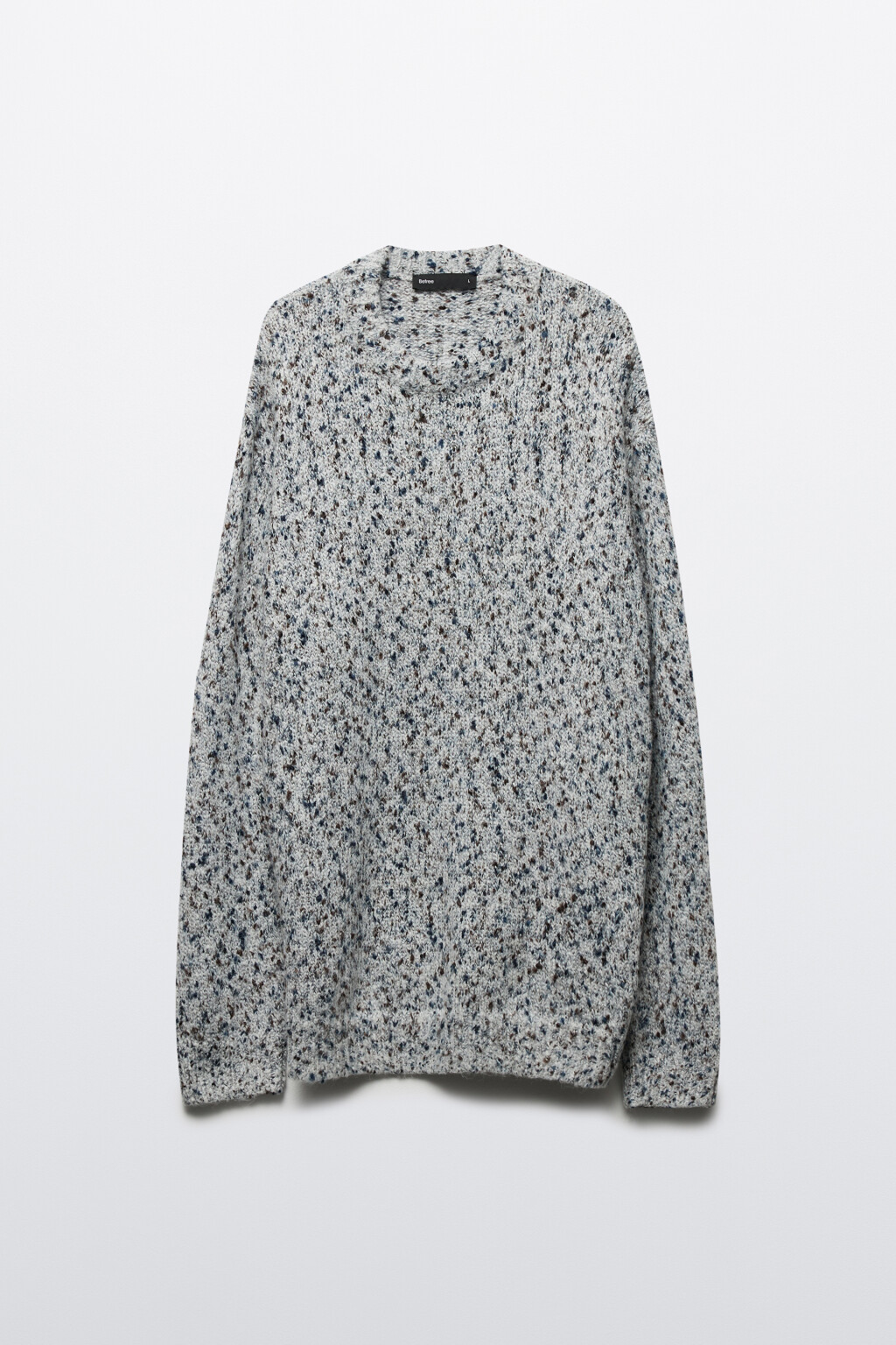 Свитер oversize вязаный с шерстью - цвет серый - 10