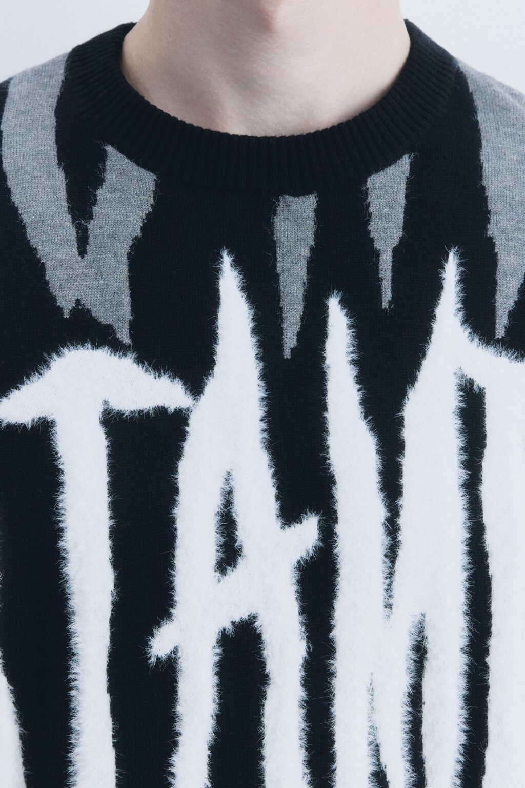 Джемпер вязаный вискозный с принтом - цвет мультиколор - 7