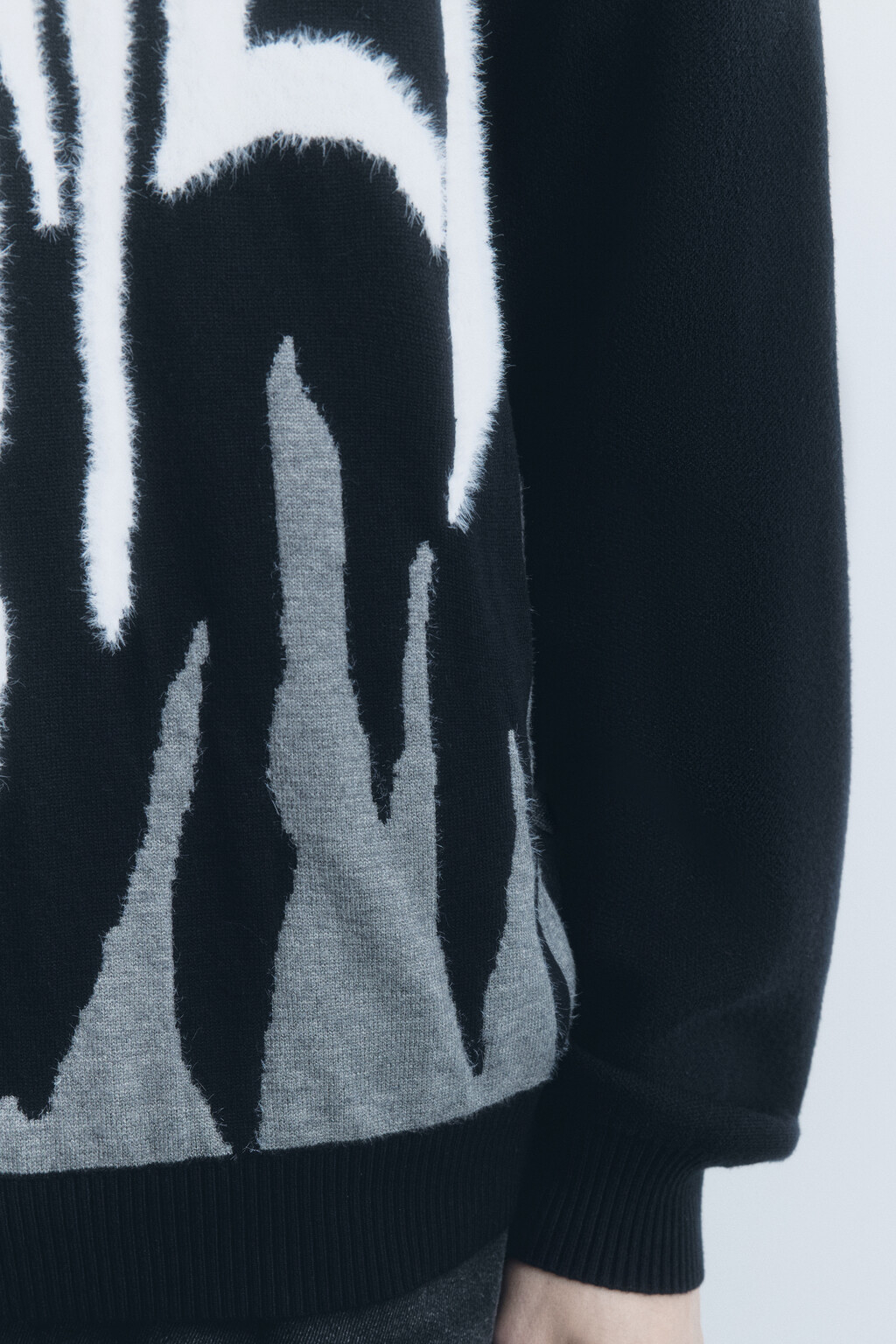 Джемпер вязаный вискозный с принтом - цвет мультиколор - 8