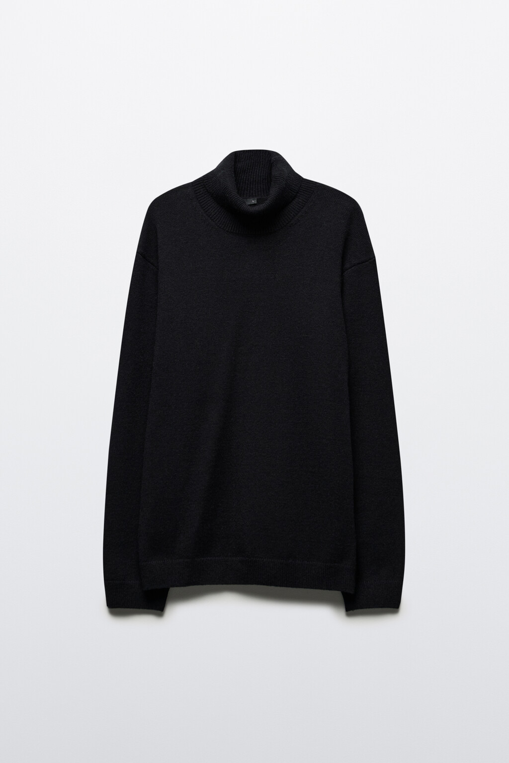 Свитер-водолазка тонкой вязки с воротником - цвет черный - 9