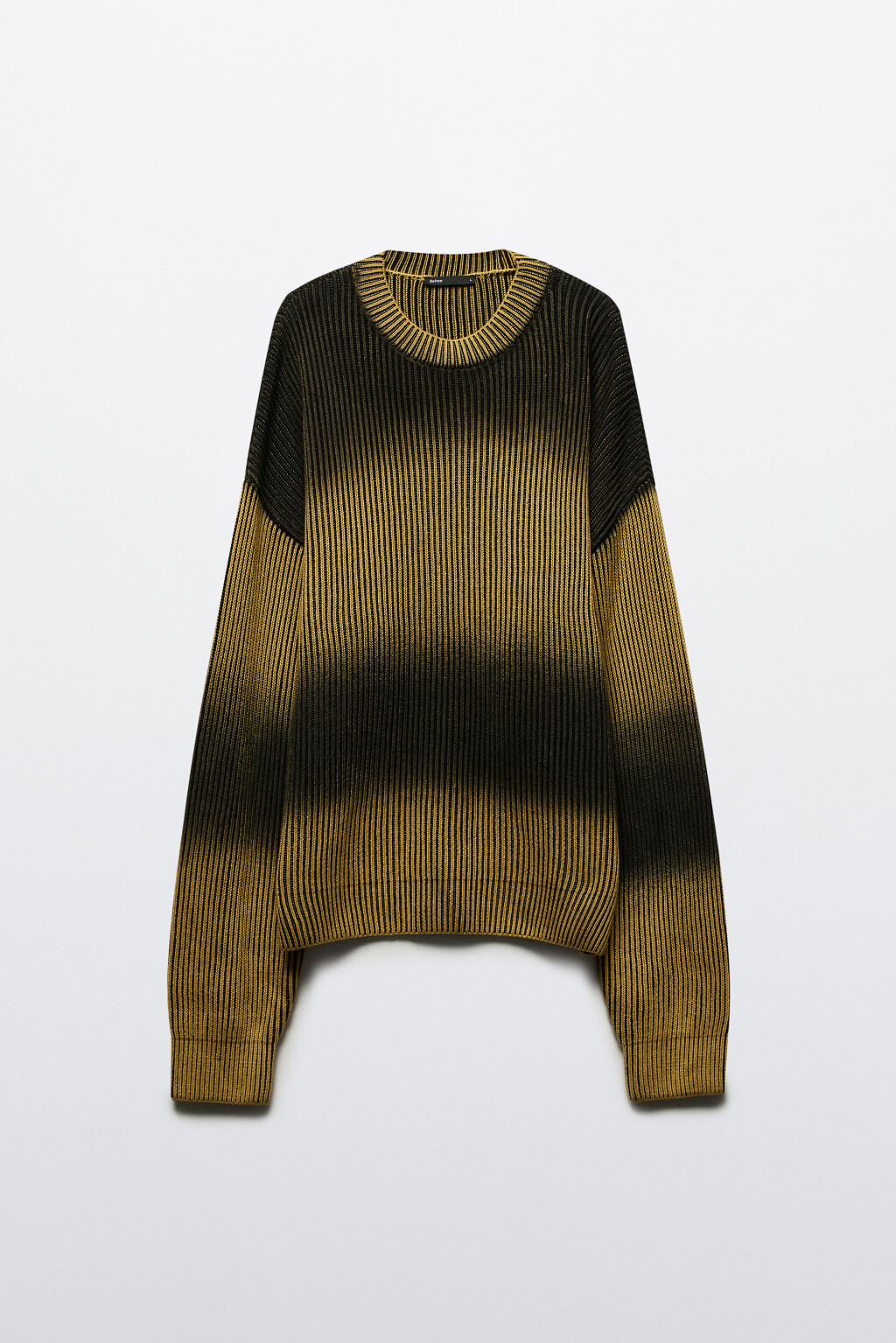 Джемпер вязаный с абстрактными полосками - цвет желтый - 11
