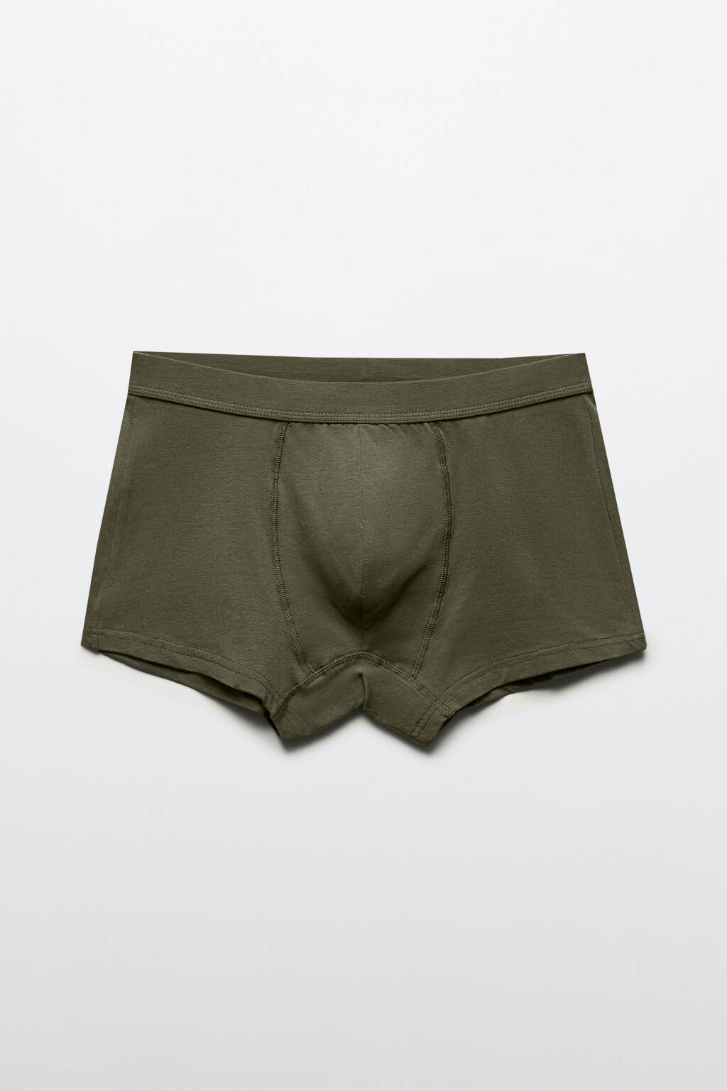 Трусы-боксеры хлопковые с гульфиком - цвет зеленый - 1