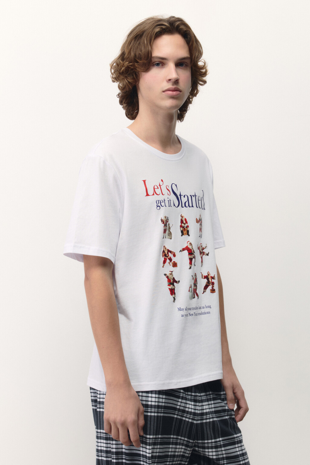 Футболка хлопковая с новогодним принтом - цвет мультиколор - 4