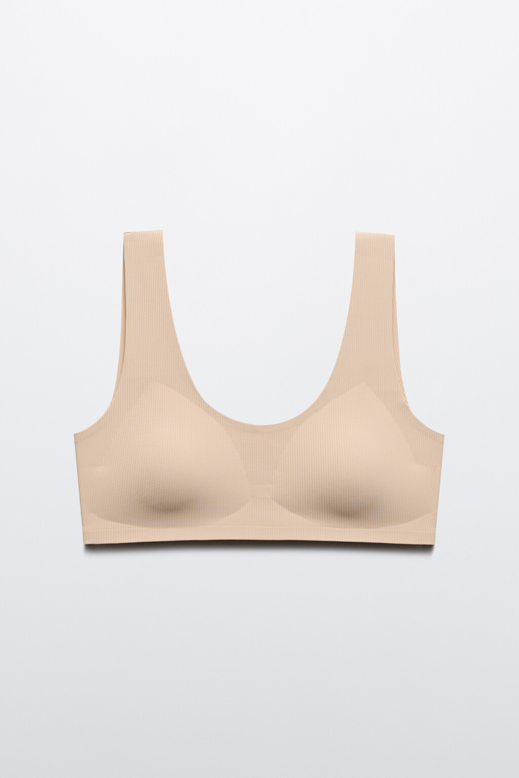 Бюстгальтер-топ бесшовный с формованной чашкой - цвет бежевый - 5