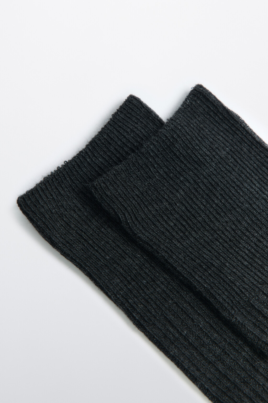 Гольфы высокие вязаные с шерстью и кашемиром - цвет серый - 2