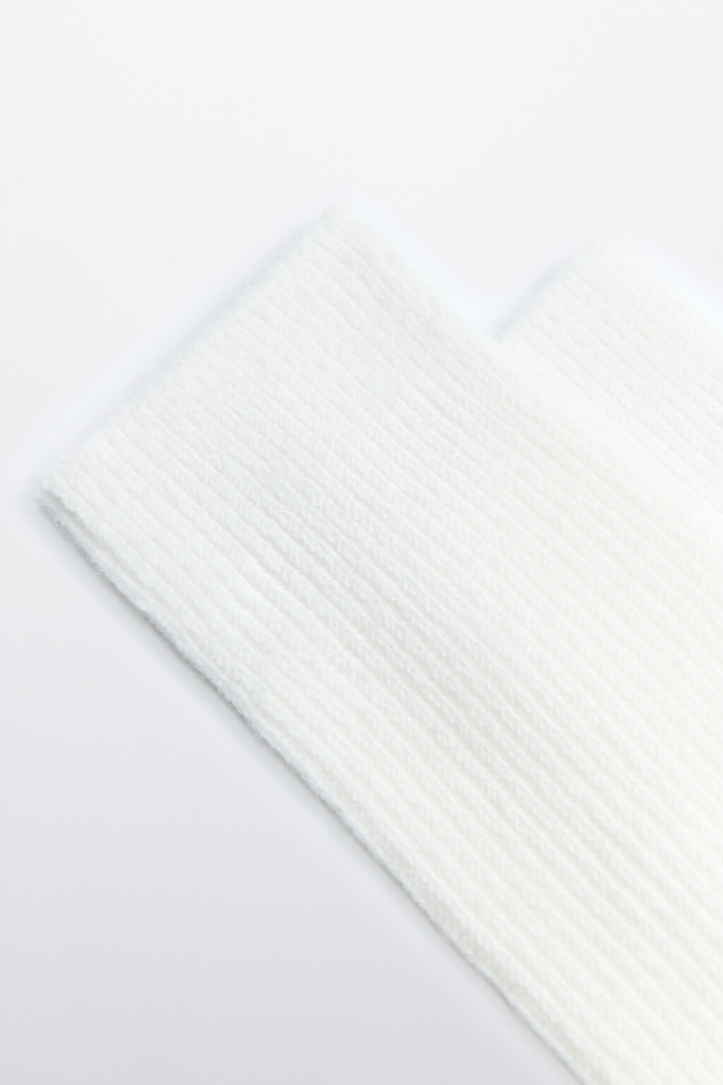 Гольфы высокие вязаные с шерстью - цвет ванильный - 2