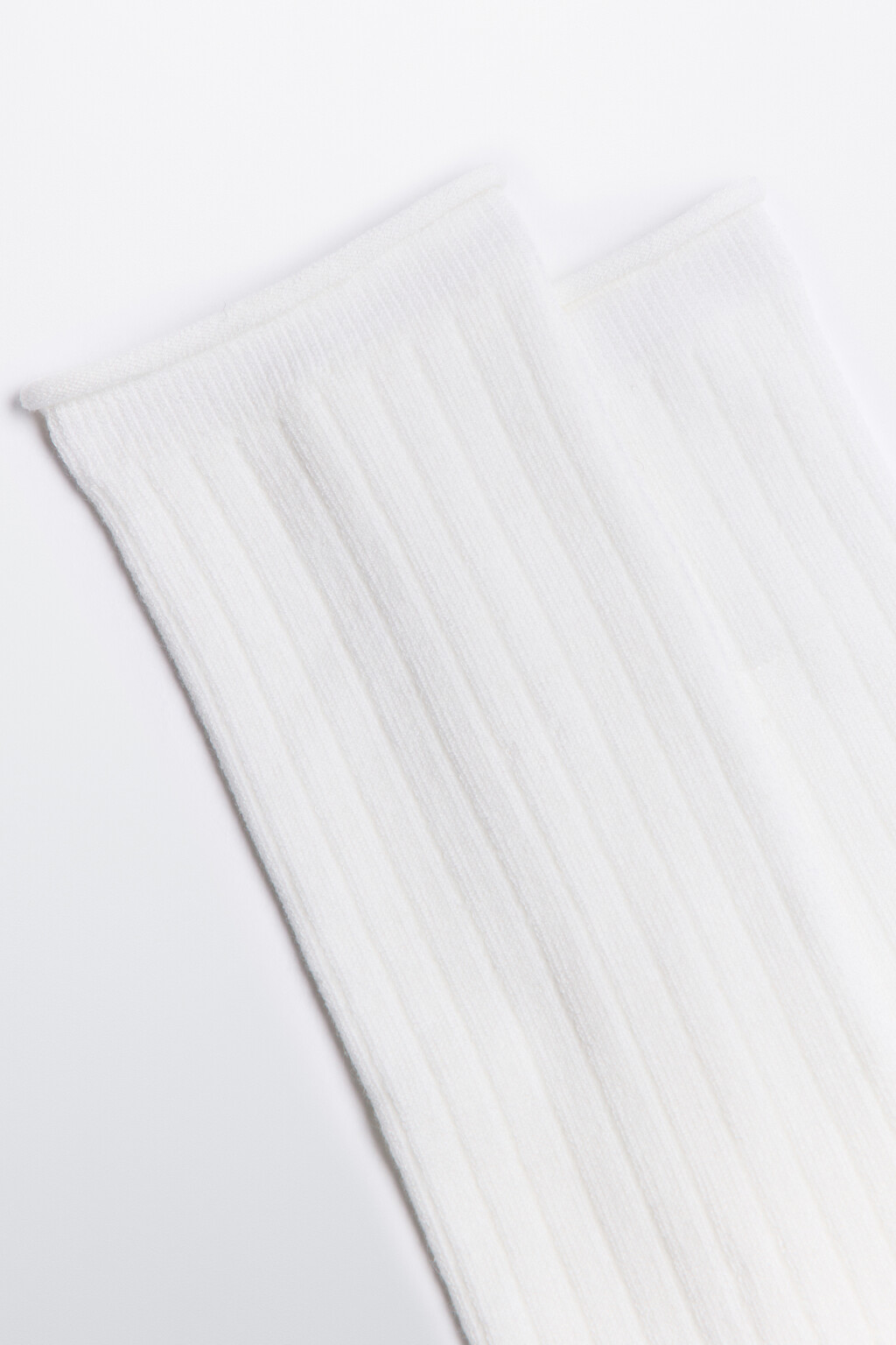 Гольфы до колена теплые с шерстью - цвет ванильный - 2