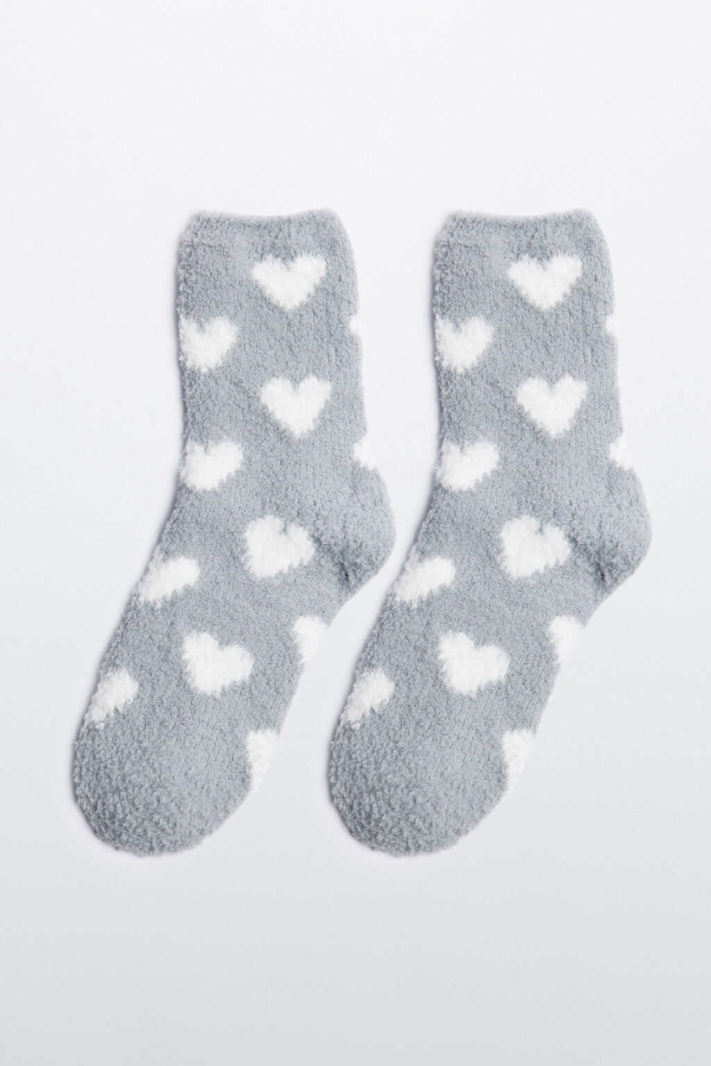 Носки теплые махровые с сердечком - цвет бежевый - 1