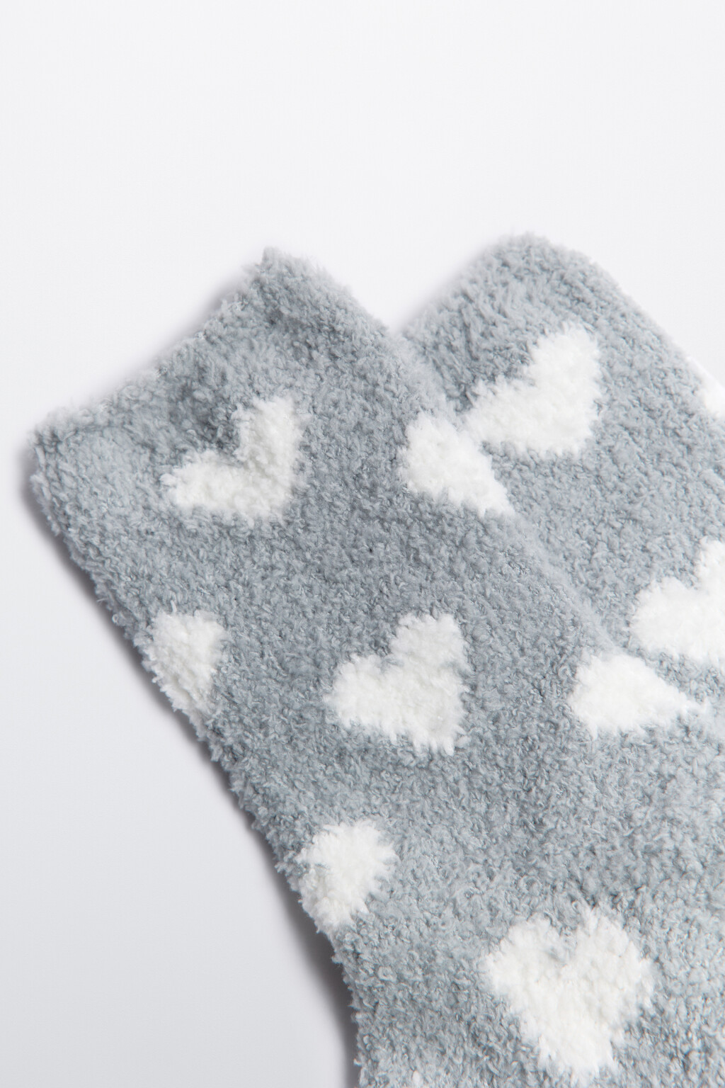 Носки теплые махровые с сердечком - цвет бежевый - 2