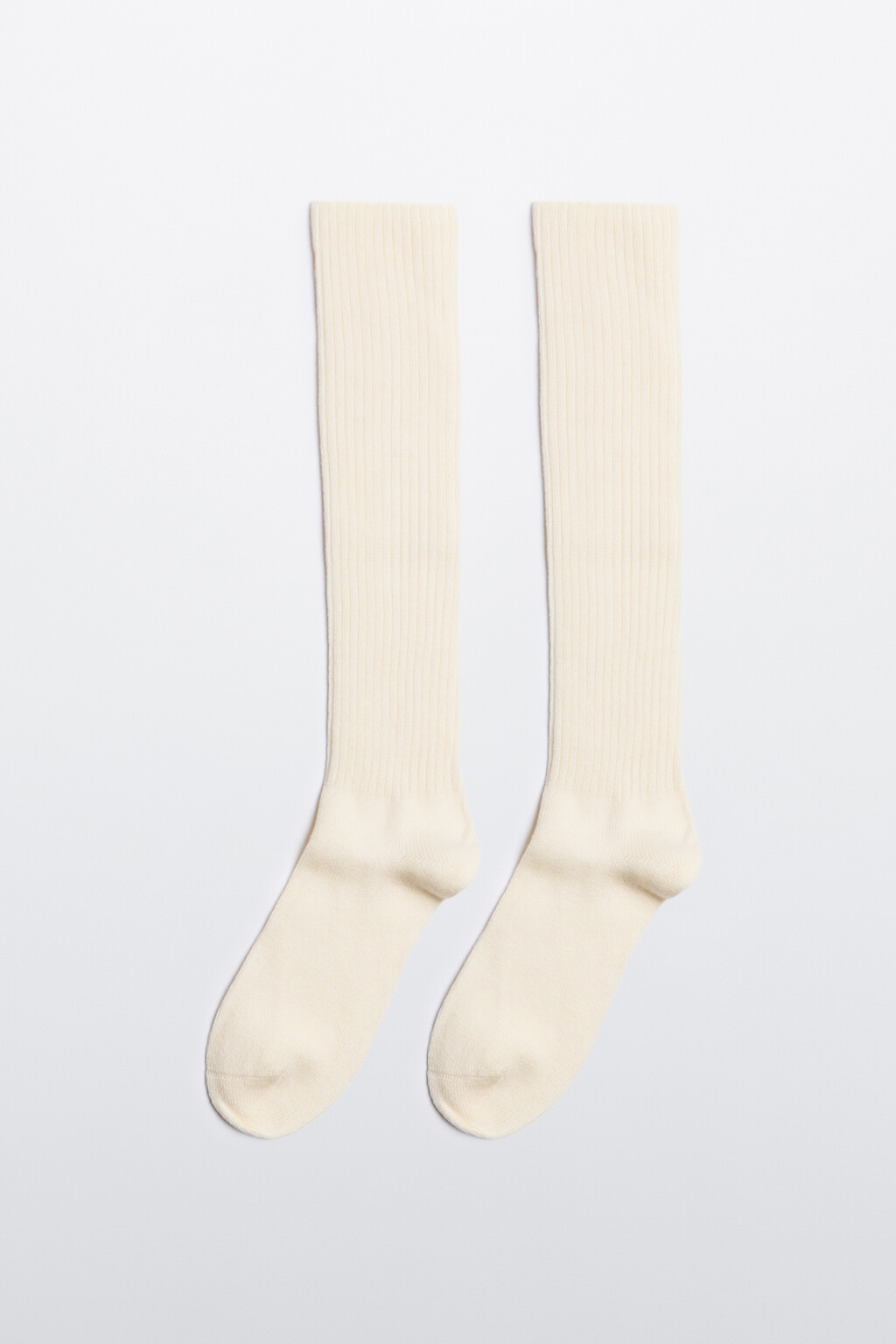 Гольфы теплые с шерстью мериноса - цвет ванильный - 1