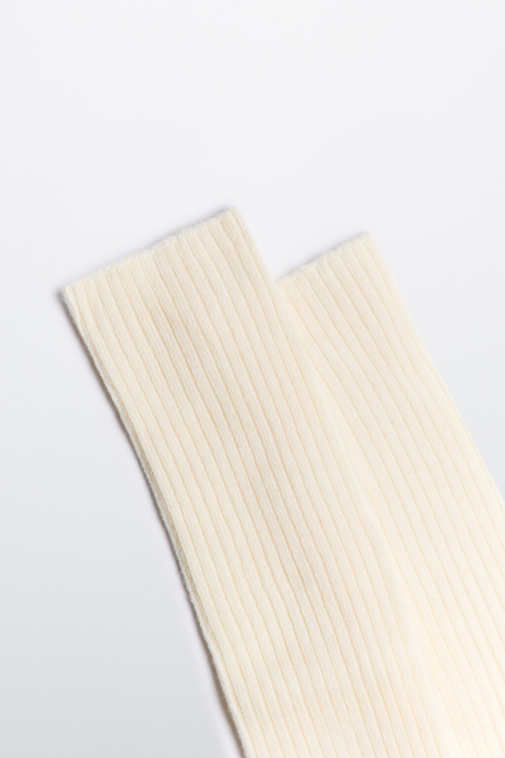 Гольфы теплые с шерстью мериноса - цвет ванильный - 2