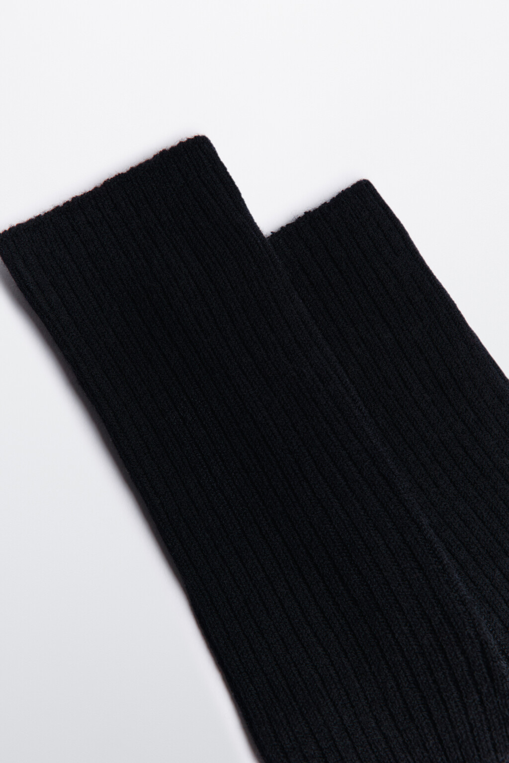 Гольфы теплые с шерстью мериноса - цвет черный - 2