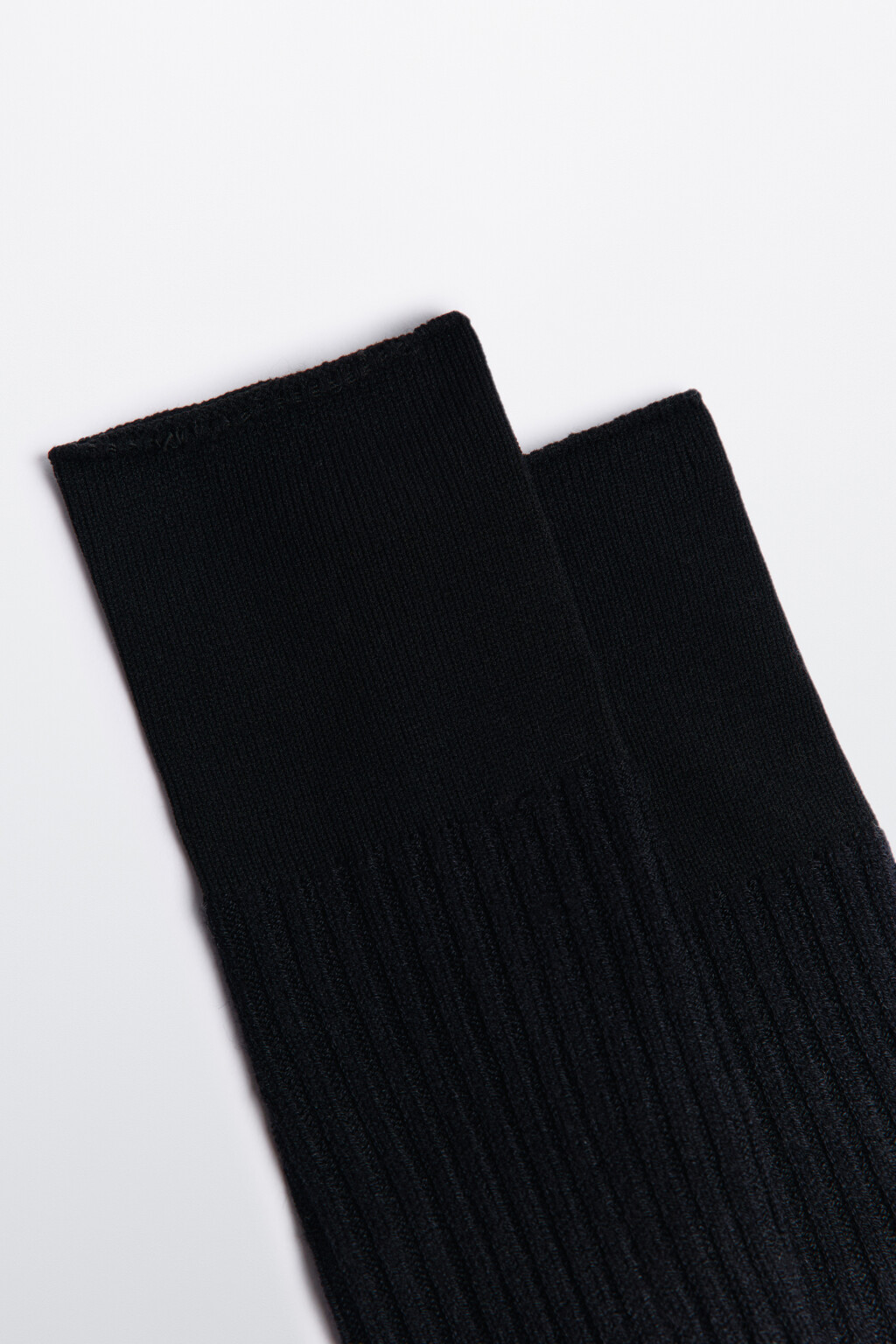 Гольфы с шерстью и имитацией второго слоя - цвет черный - 2