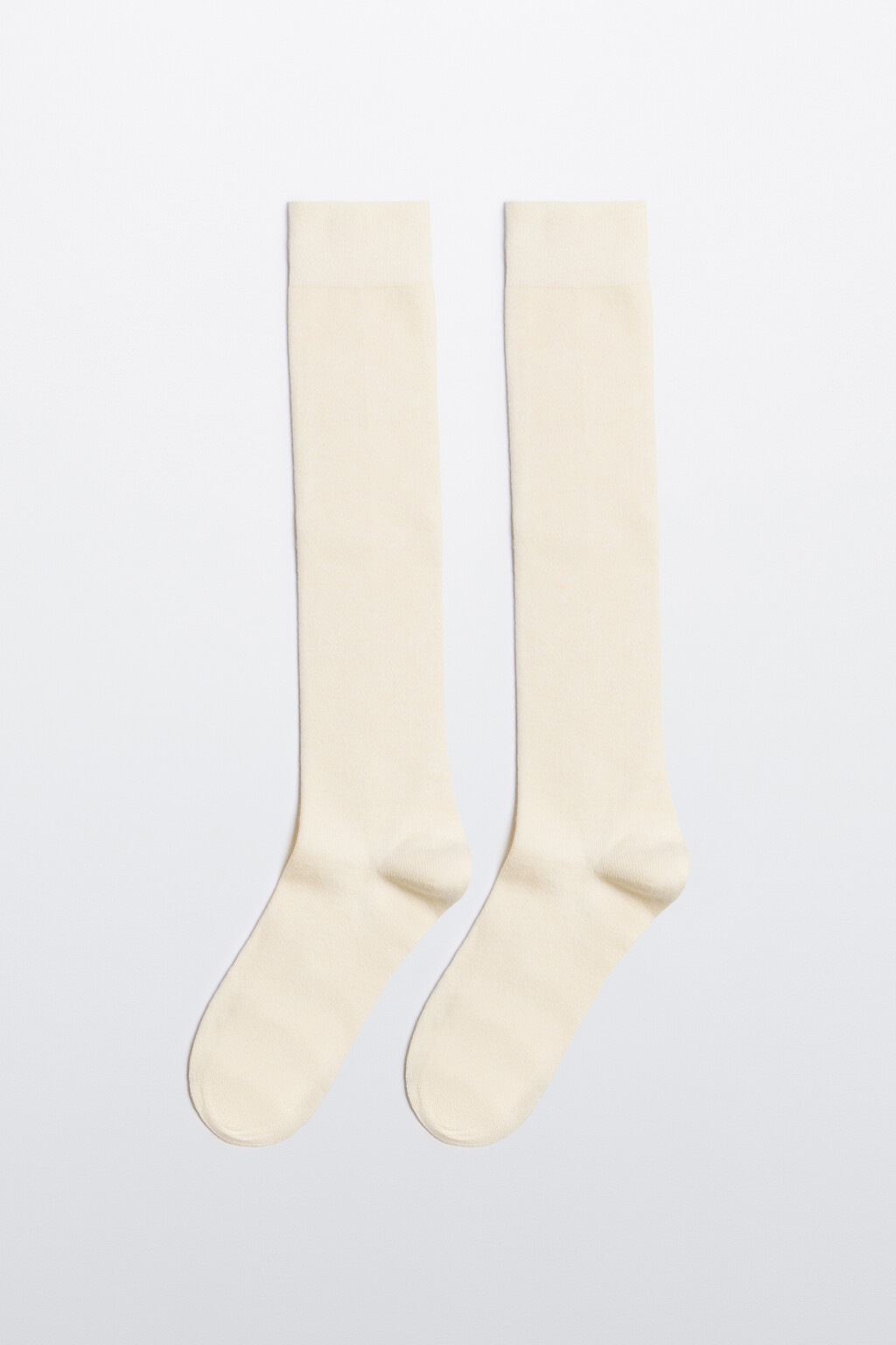 Гольфы теплые с шерстью мериноса - цвет ванильный - 1