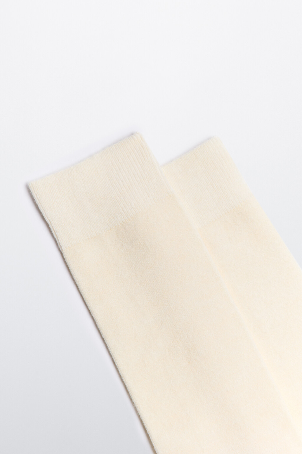 Гольфы теплые с шерстью мериноса - цвет ванильный - 2