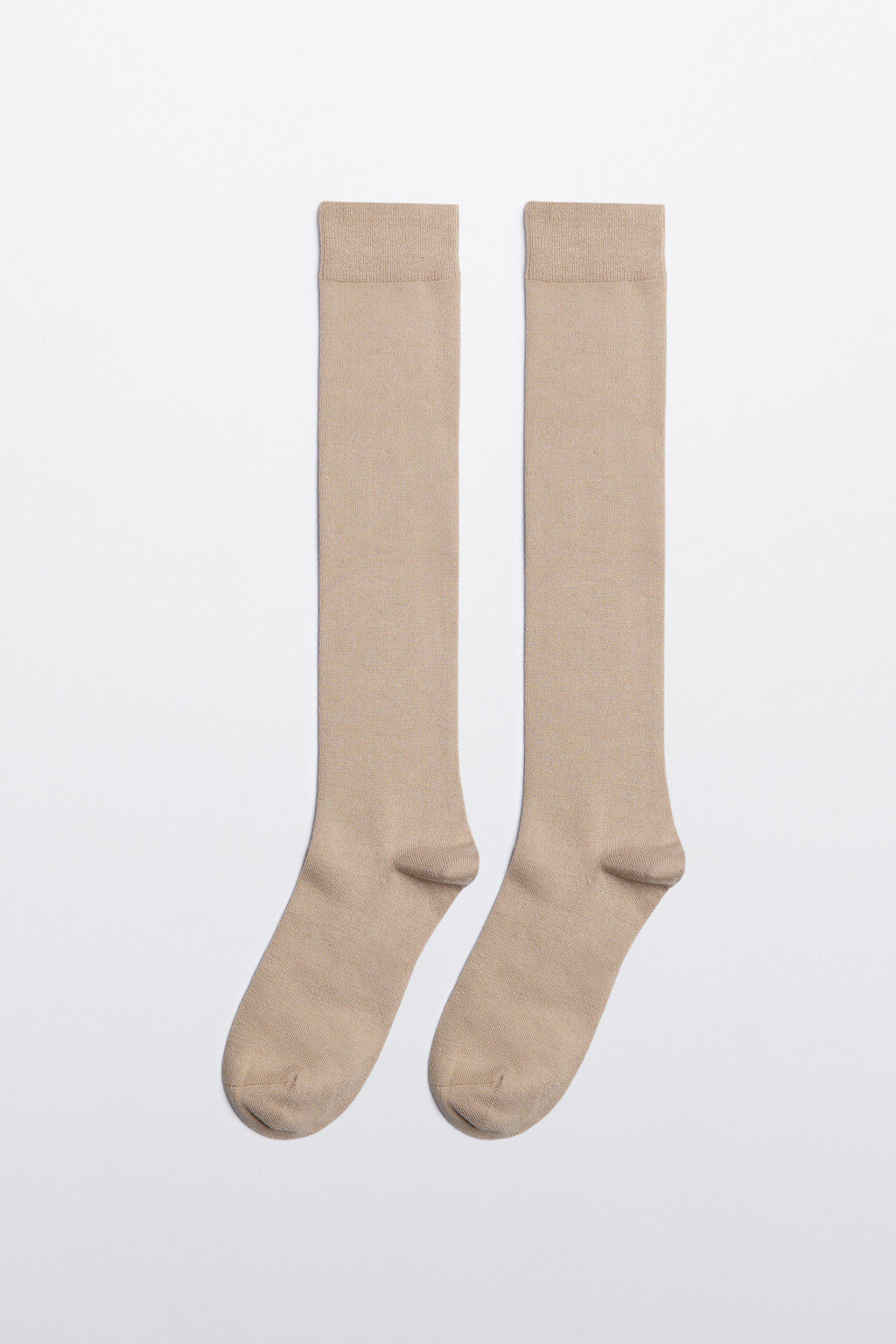 Гольфы теплые с шерстью мериноса - цвет бежевый - 1