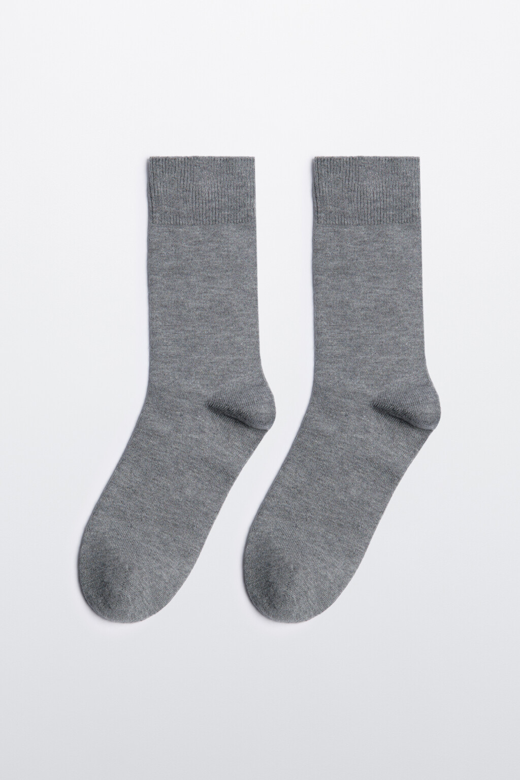 Носки теплые с шерстью мериноса - цвет серый - 1