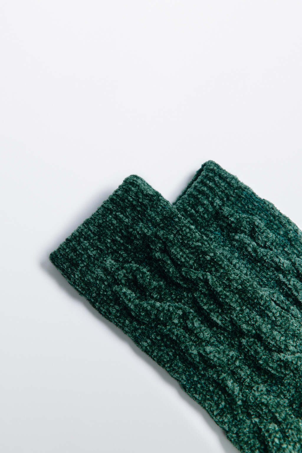 Носки теплые махровые с узором - цвет зеленый - 2