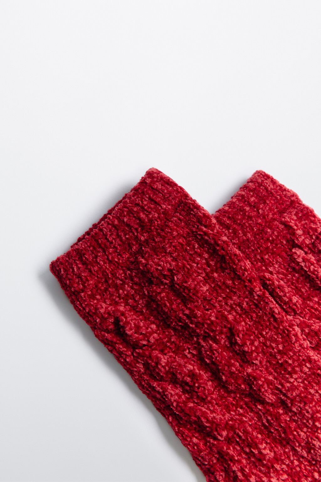 Носки теплые махровые с узором - цвет красный - 2