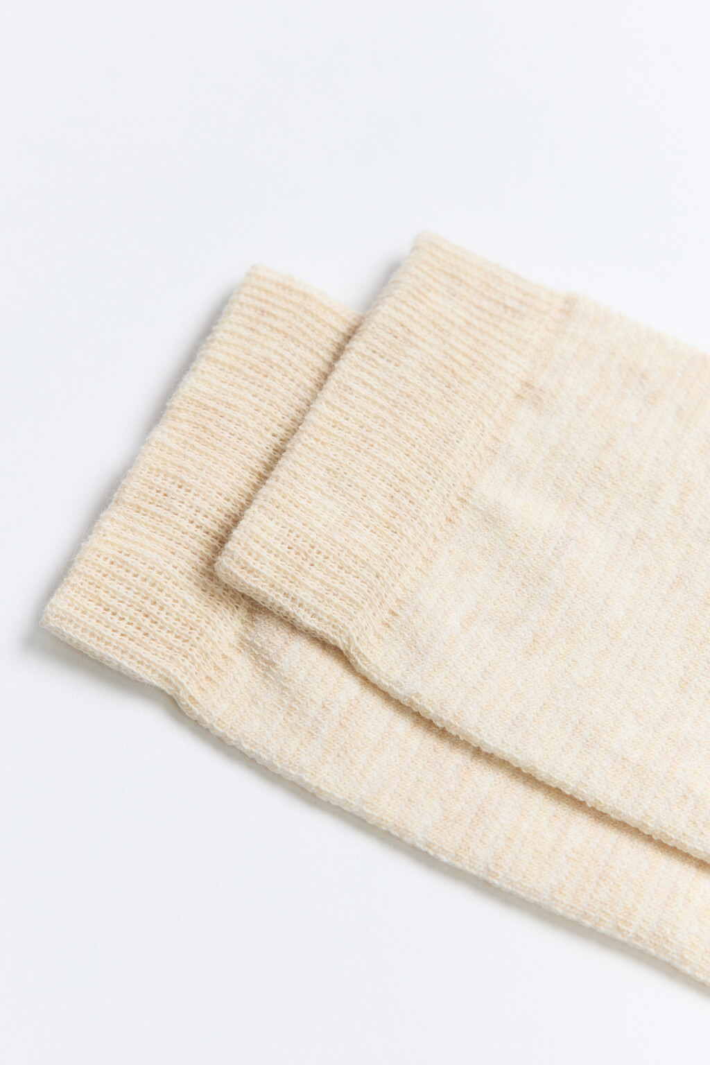 Носки высокие хлопковые базовые - цвет бежевый - 2