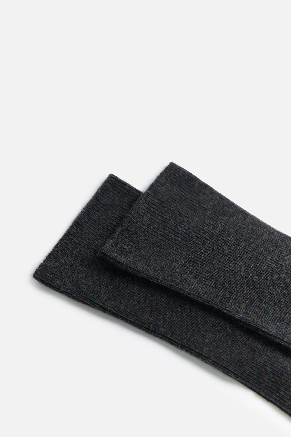 Носки высокие хлопковые плотные - цвет серый - 2